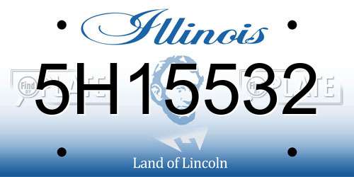 5H15532 Illinois License Plate