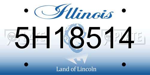 5H18514 Illinois License Plate