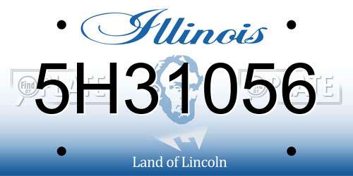 5H31056 Illinois License Plate