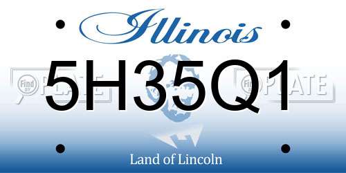 5H35Q1 Illinois License Plate