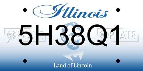5H38Q1 Illinois License Plate