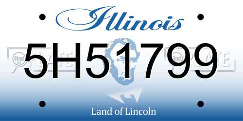 5H51799 Illinois License Plate