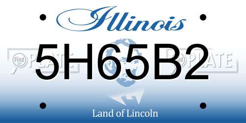 5H65B2 Illinois License Plate