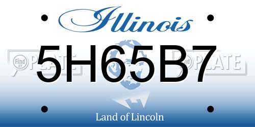 5H65B7 Illinois License Plate