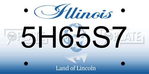 5H65S7 Illinois License Plate