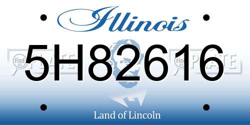 5H82616 Illinois License Plate