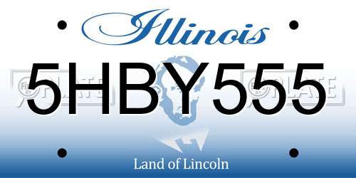 5HBY555 Illinois License Plate