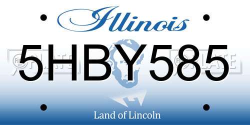 5HBY585 Illinois License Plate