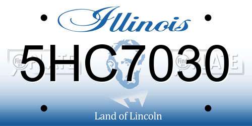 5HC7030 Illinois License Plate