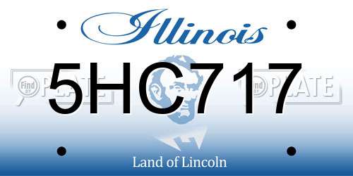 5HC717 Illinois License Plate