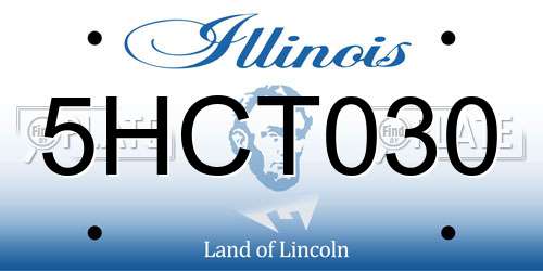 5HCT030 Illinois License Plate