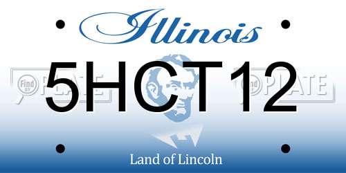5HCT12 Illinois License Plate
