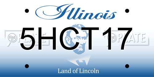 5HCT17 Illinois License Plate