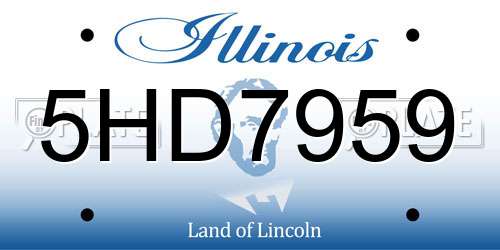 5HD7959 Illinois License Plate