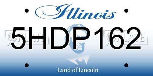 5HDP162 Illinois License Plate