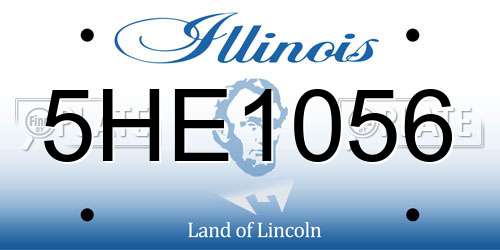 5HE1056 Illinois License Plate