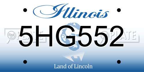 5HG552 Illinois License Plate