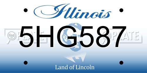 5HG587 Illinois License Plate