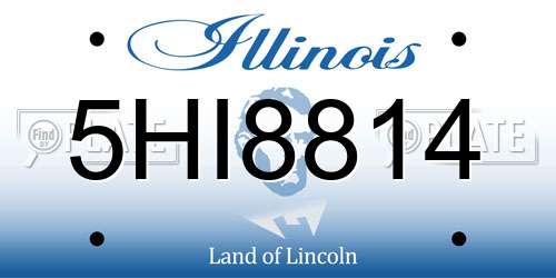 5HI8814 Illinois License Plate