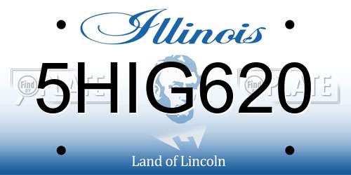 5HIG620 Illinois License Plate