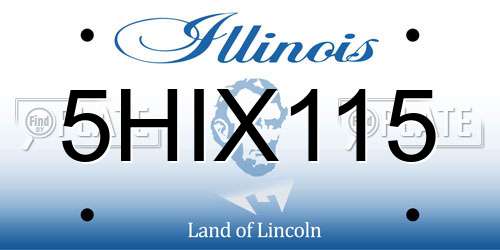 5HIX115 Illinois License Plate