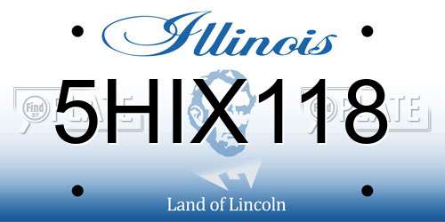 5HIX118 Illinois License Plate