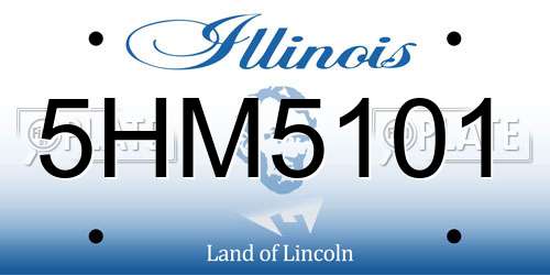 5HM5101 Illinois License Plate