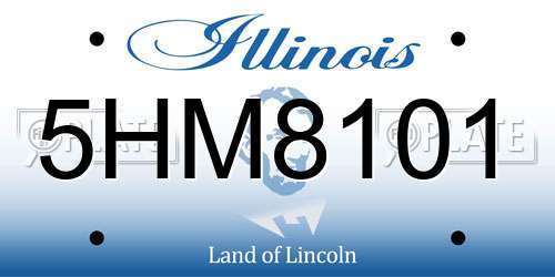 5HM8101 Illinois License Plate
