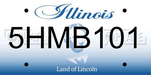 5HMB101 Illinois License Plate