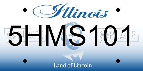 5HMS101 Illinois License Plate