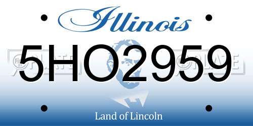 5HO2959 Illinois License Plate