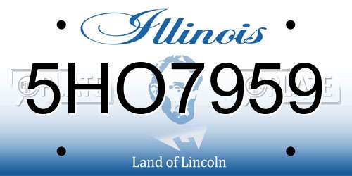 5HO7959 Illinois License Plate