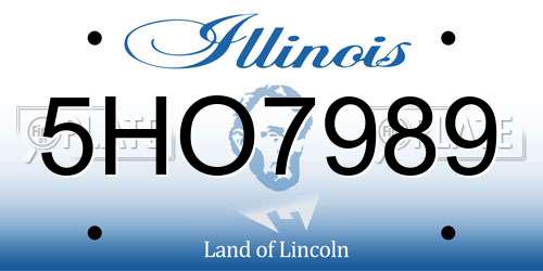 5HO7989 Illinois License Plate