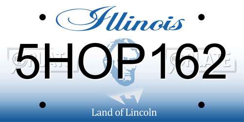 5HOP162 Illinois License Plate