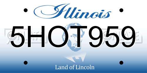 5HOT959 Illinois License Plate
