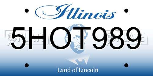 5HOT989 Illinois License Plate