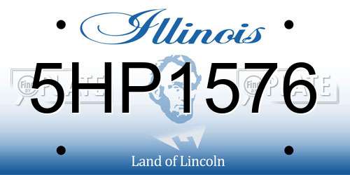 5HP1576 Illinois License Plate