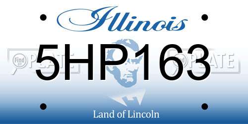 5HP163 Illinois License Plate
