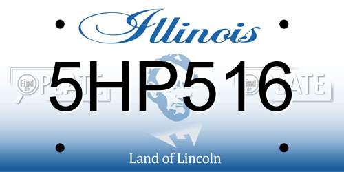 5HP516 Illinois License Plate