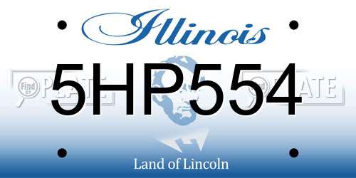 5HP554 Illinois License Plate