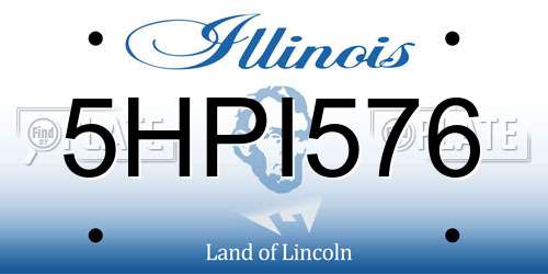 5HPI576 Illinois License Plate