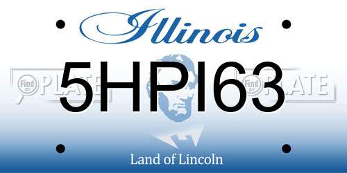 5HPI63 Illinois License Plate