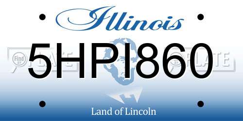 5HPI860 Illinois License Plate
