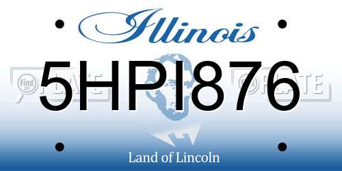 5HPI876 Illinois License Plate