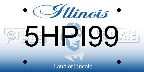 5HPI99 Illinois License Plate
