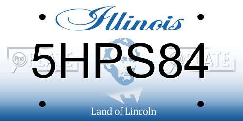 5HPS84 Illinois License Plate