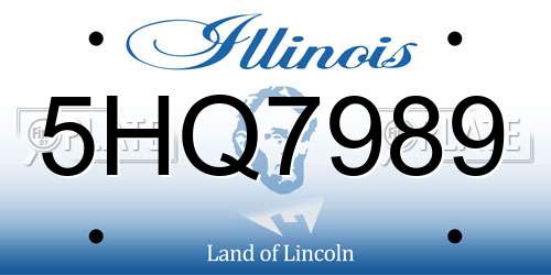 5HQ7989 Illinois License Plate