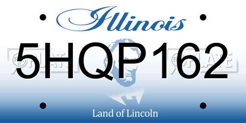 5HQP162 Illinois License Plate