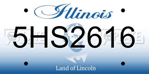 5HS2616 Illinois License Plate
