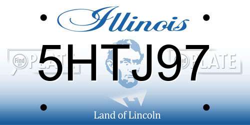 5HTJ97 Illinois License Plate